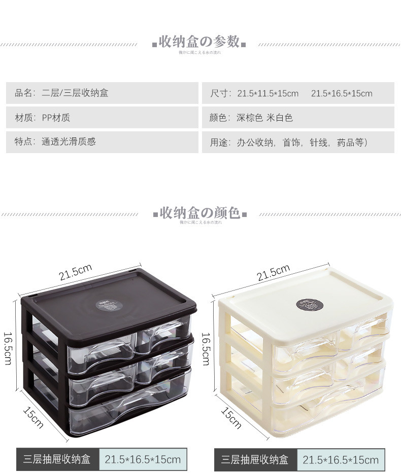 Cosmetic Rack Storage Clear Drawer Plastic Makeup Organizer