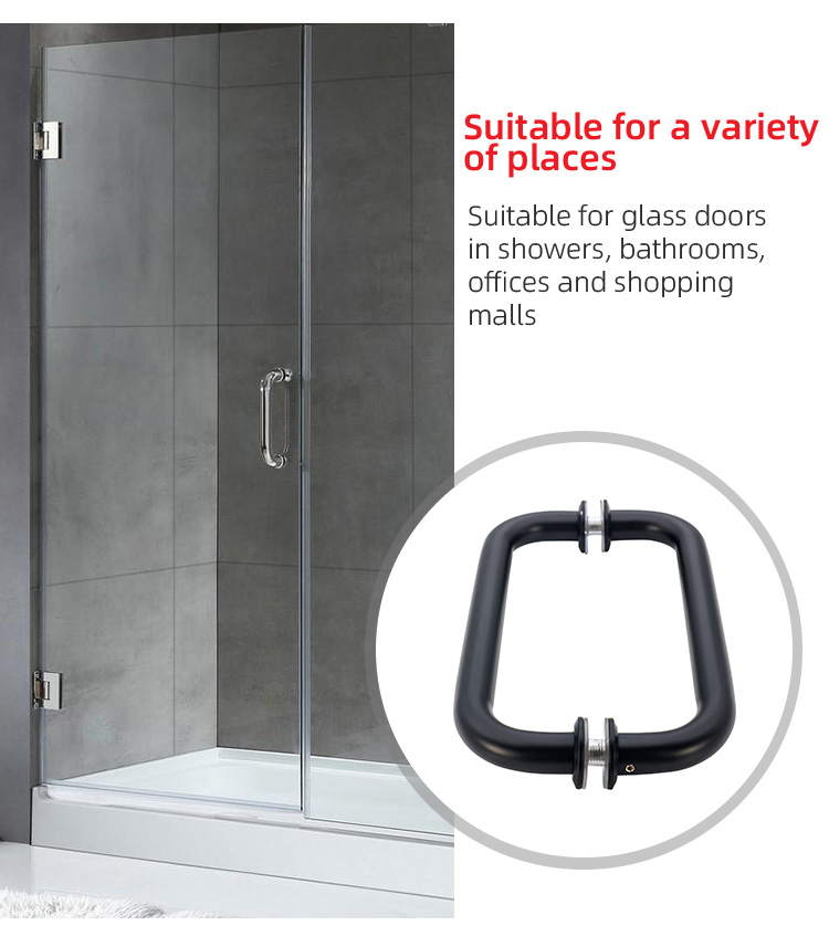 1000mm Long Customizable Double Sided Glass Door Pull Handles for Modern Design Style