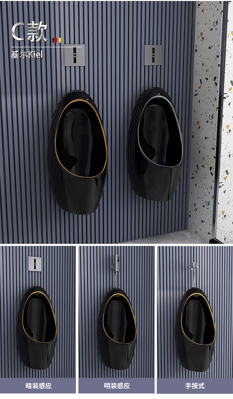 Gravity Flushing Wall Mounted Urinal Top Spud Male Standard Size