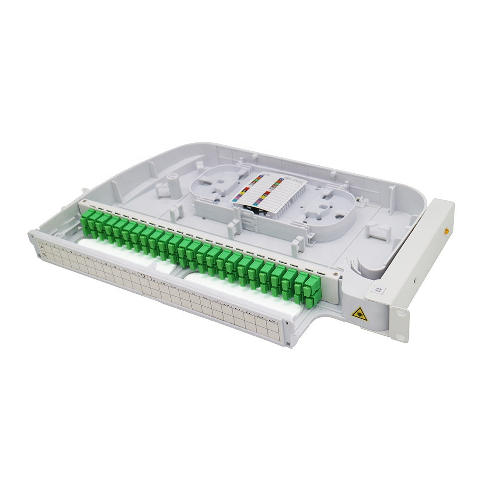 Rack Mounted 19" Rotary 24 Port ODF Fiber Optic Patch Panel