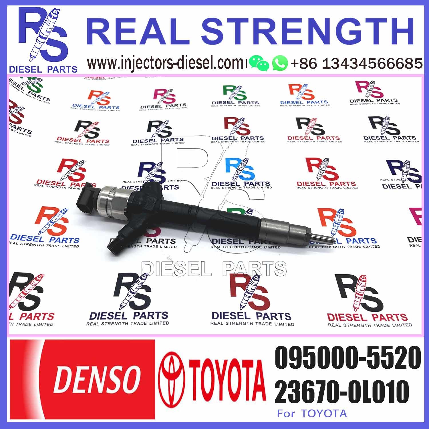 23670-0L010 diesel fuel injector for 095000-5520 For 0950005520 TOYOTA HILUX 2KD-FTV