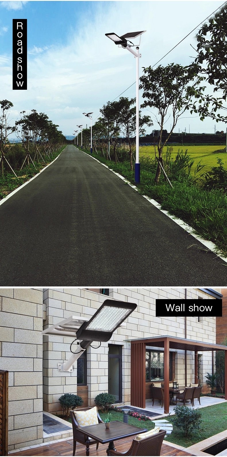 Patent Design Solar Led Street Light 50w 80w 120w 150w Rainproof Free Sample