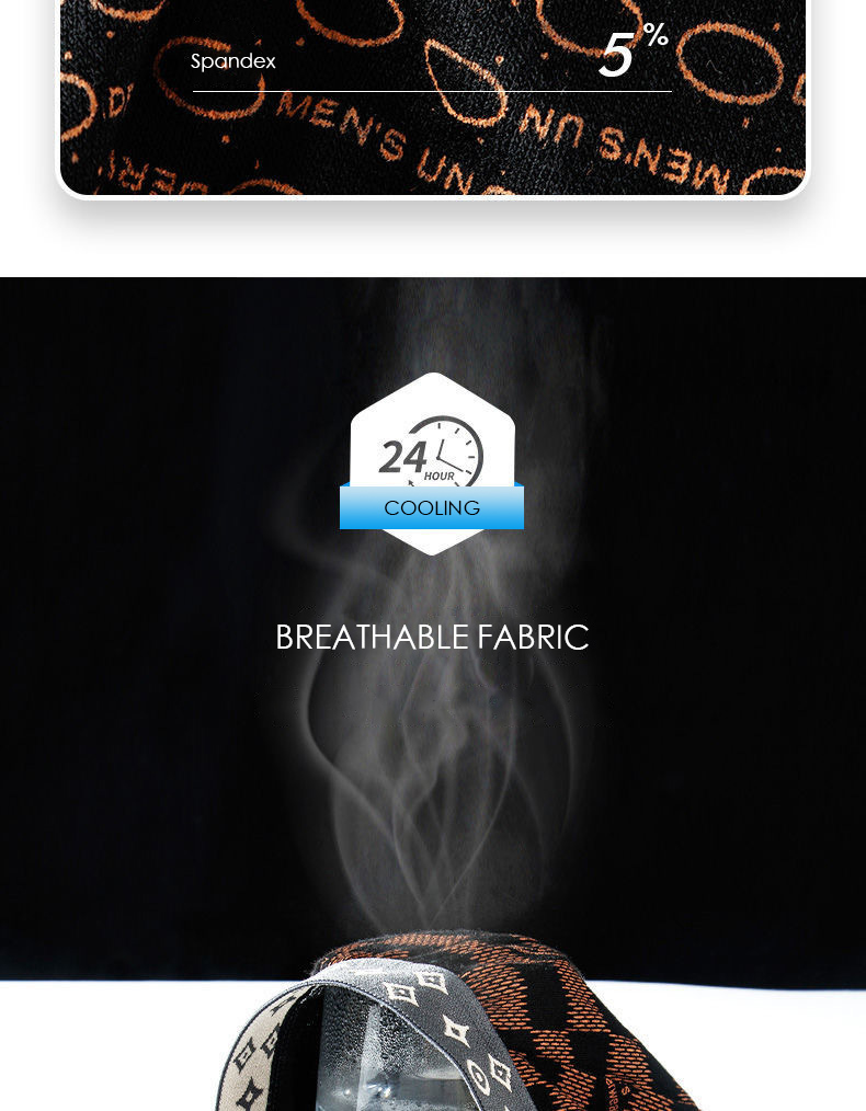 Soft Comfortable Print Pattern Men Modal Underwear Mens Boxer Briefs