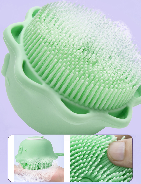 Antibacterial Baby Silicone Products Soft Soap Storage Shower Body Scrubber