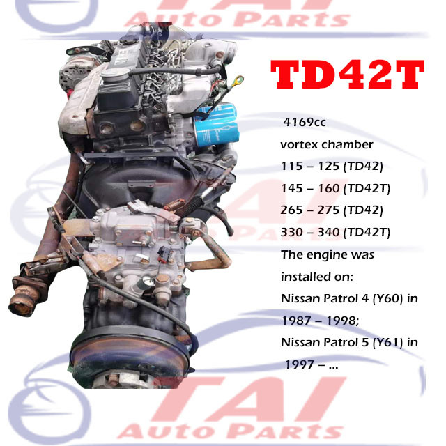 Used TD42 Turbo Engine For Nissan Terrano / Nissan Homy / Caravan Vans
