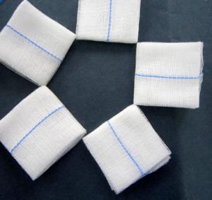 Buy cheap Cotton Lap Sponge Medical Gauze Roll, Cotton Crepe Medical Gauze Blue Loop product