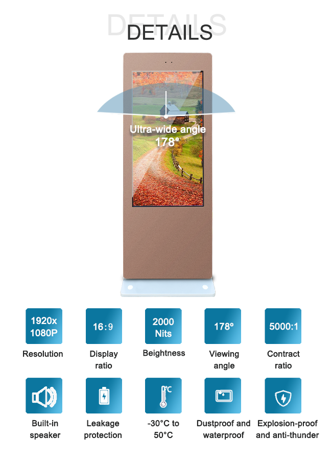 Color Customization Outdoor digital signage Smart System CMS Support