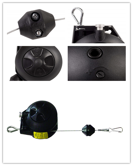 Hose reel Spring Retractable Tool Balancer, 6' feet, Holds 1.5-3.0 lbs, Cable Included reels