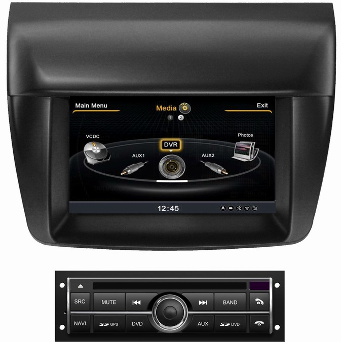 Car navigation system for Mitsubishi L200 (Low) with smart TV phonebook OCB-0941-1