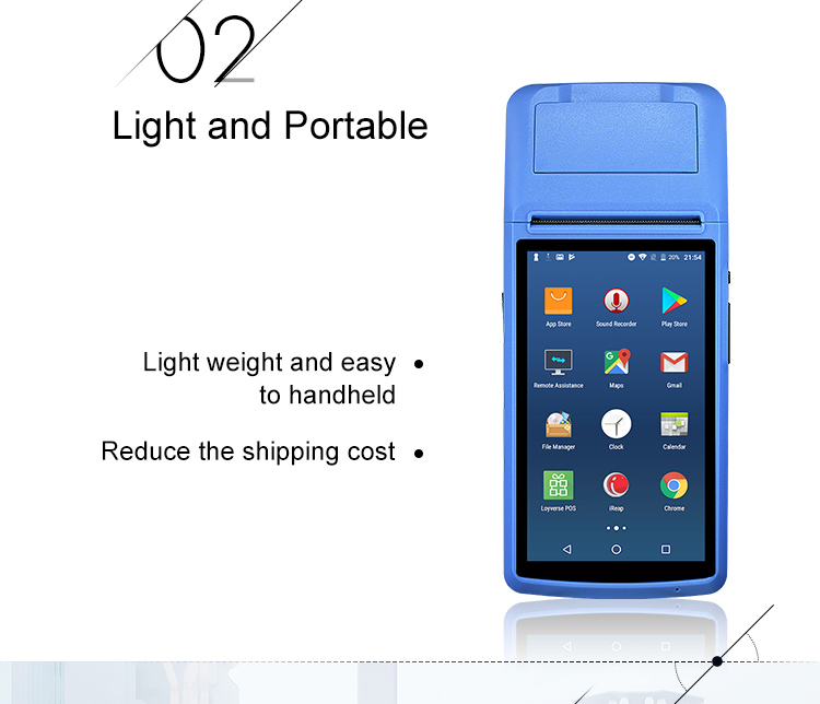 Barway Android System Scanner Touch Screen Handheld Pos Terminal Machine with Printer