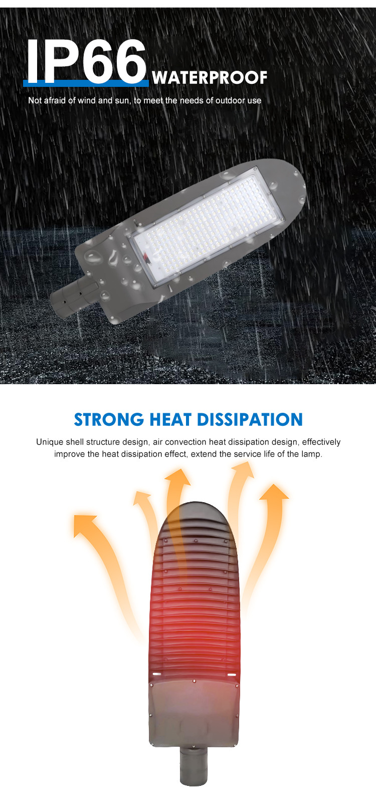 High Lumens 50w 100w 150w 200w Led Street Light For Outdoor Places