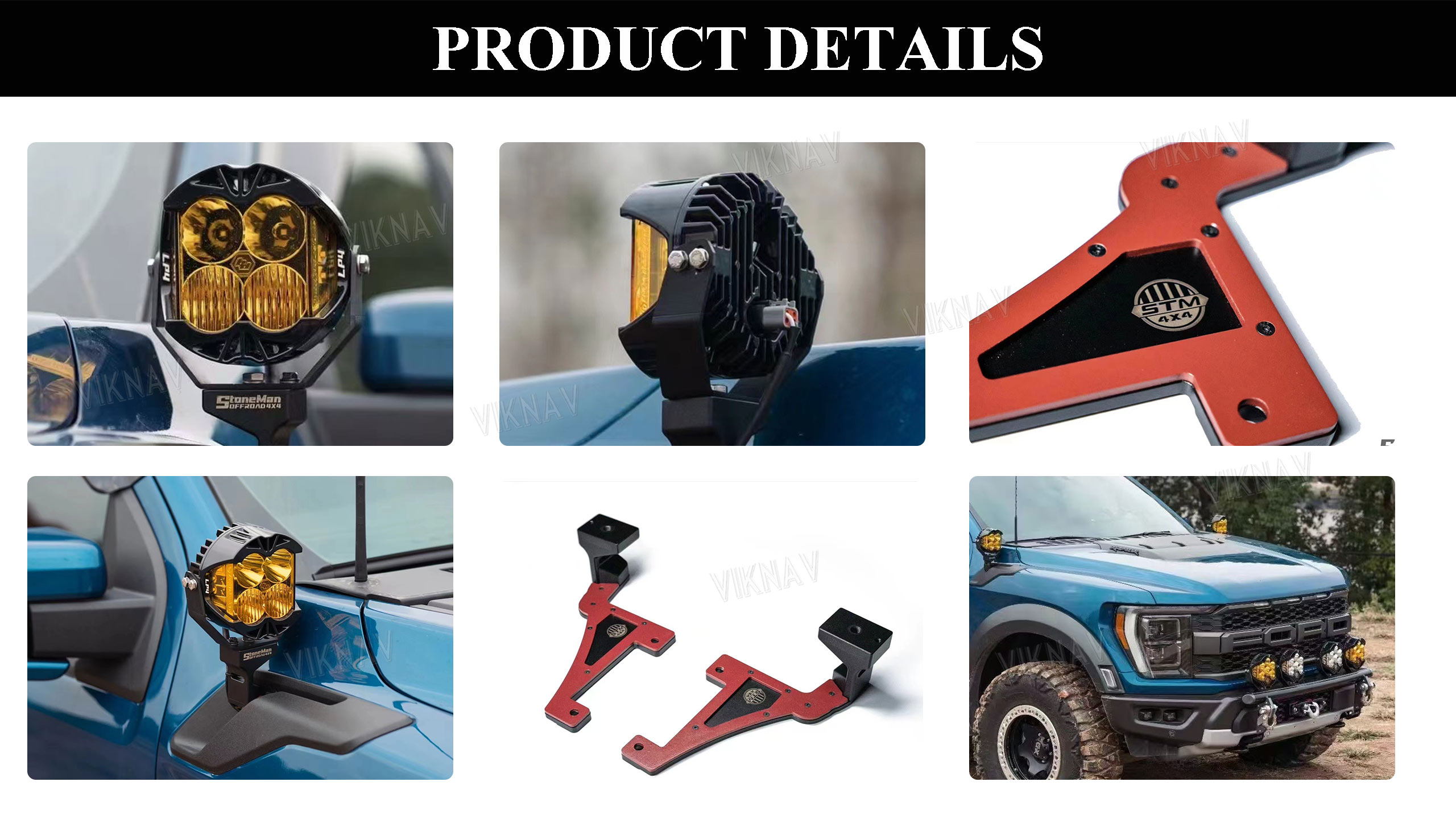 Viknav for Ford Raptor F150 2021-2024 Commercial Truck Fenders AP Light Mount Side Marker