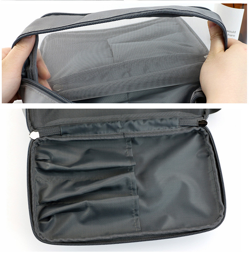 Factory Price Custom Pure Color Promotional Zipper Canvas Cosmetic Bag