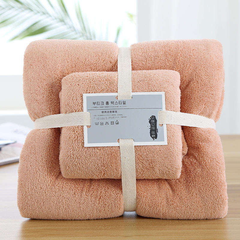 Customize Label Super Soft Microfiber Coral Velvet Bathroom Towel for Affordable Gift