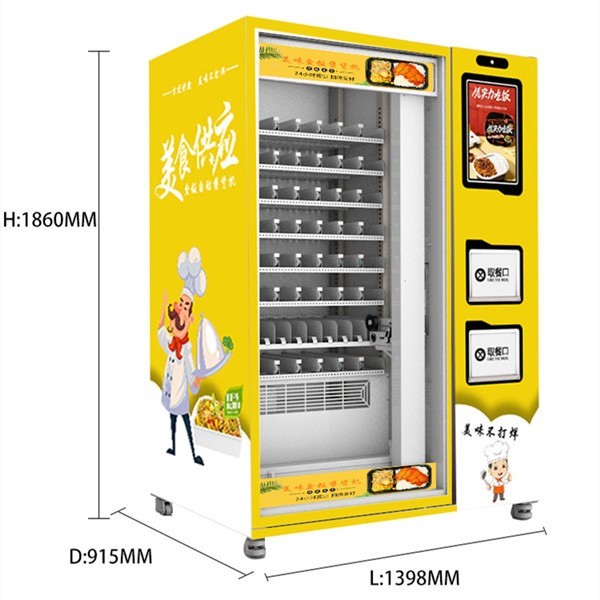 Commercial hot food vending machine for Fried Ice Cream Bento box