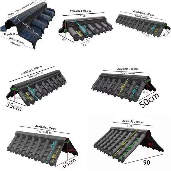 Wholesale Price Synthetic Corrugated Roof Tiles Fireproof PVC Roof Sheet Accessory and Ridge for Home House Wall Decoration