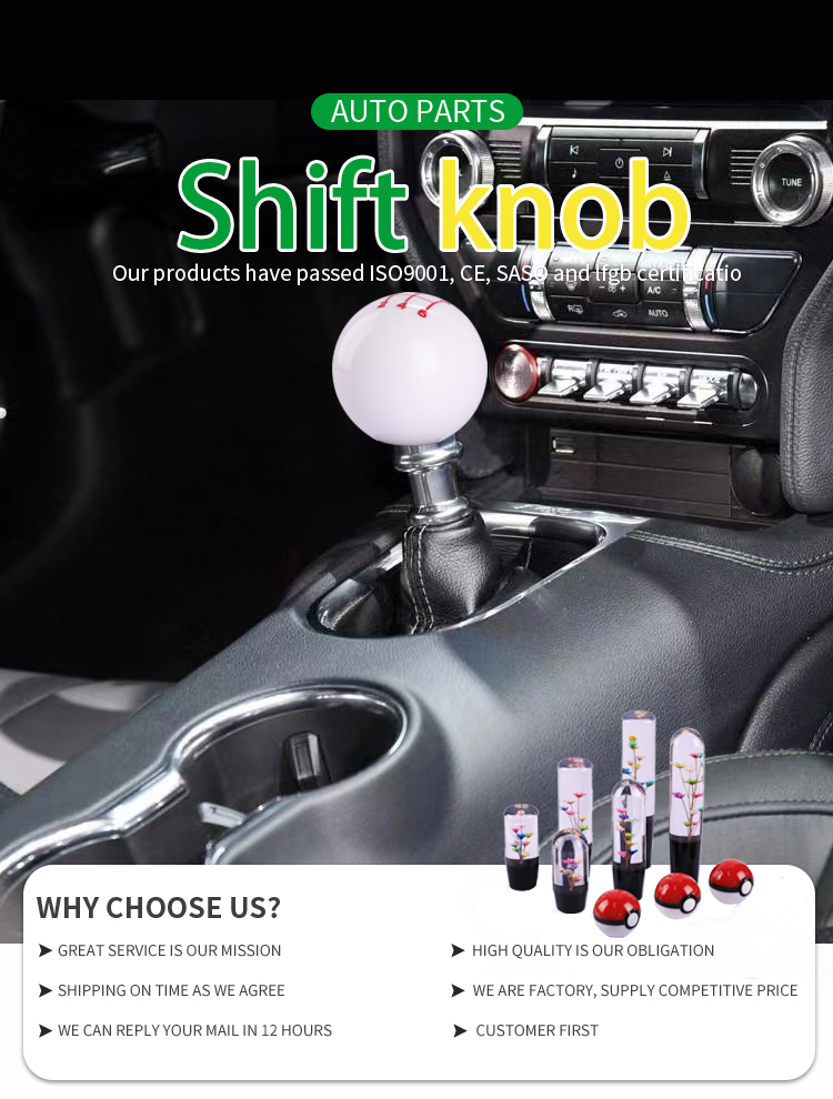 Wholesale customization 5 speed car universal black 8 ball shift knob gear shift knobs