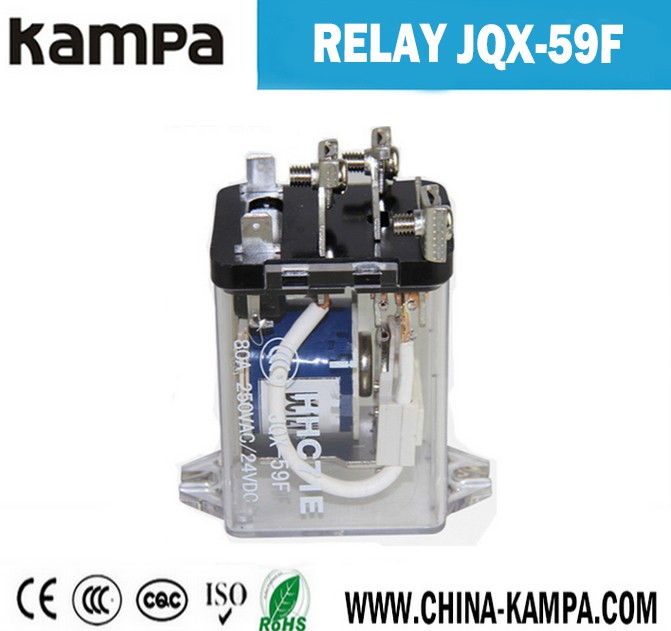 JQX-59F 1Z AC250V/24VDC 80A spdt General Purpose Big Power Relay