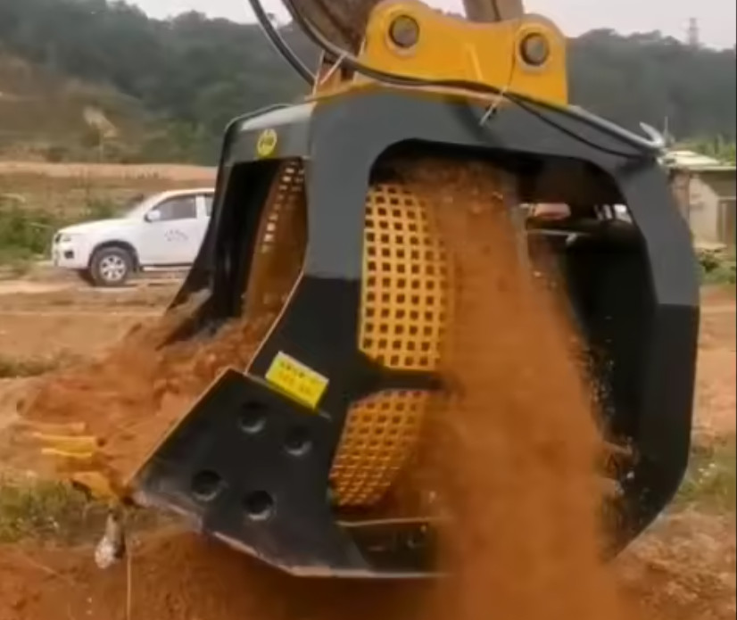 Top Soil Screening Bucket CE Certificated Rotary Screening Bucket