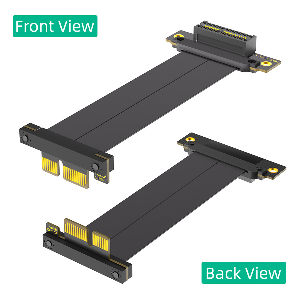 PCI Express 4.0 1X to PCI-E X1 Adapter Riser Card + High Speed Data Extension Cable length 90 Degree 180 Degree 270 Degree new 4.0 compatible PCI-E