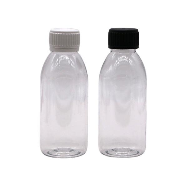 150ml PET Oval Amber Prescription Pharmacy Liquid Medicine Scaled Container with