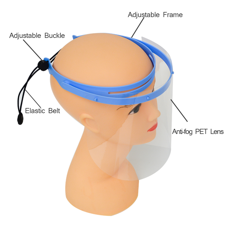 Anti Splash Full Face Transparent Protective Visor Face Shield Multiple Usage