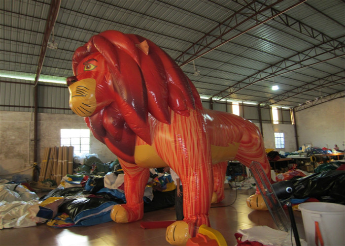 Commercial Cartoon Inflatable Advertising Signs digital painting Giant Inflatable Lion for exhibition