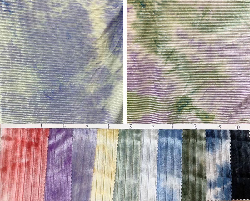 57 inch Polyester Velvet Velour Fabric Tie Dye Velvet Fabric Floral Printed