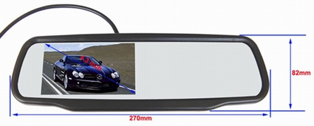 Ouchuangbo 4.3 inch TFT LCD digital car mirror monitor Black Beige to choose high quality