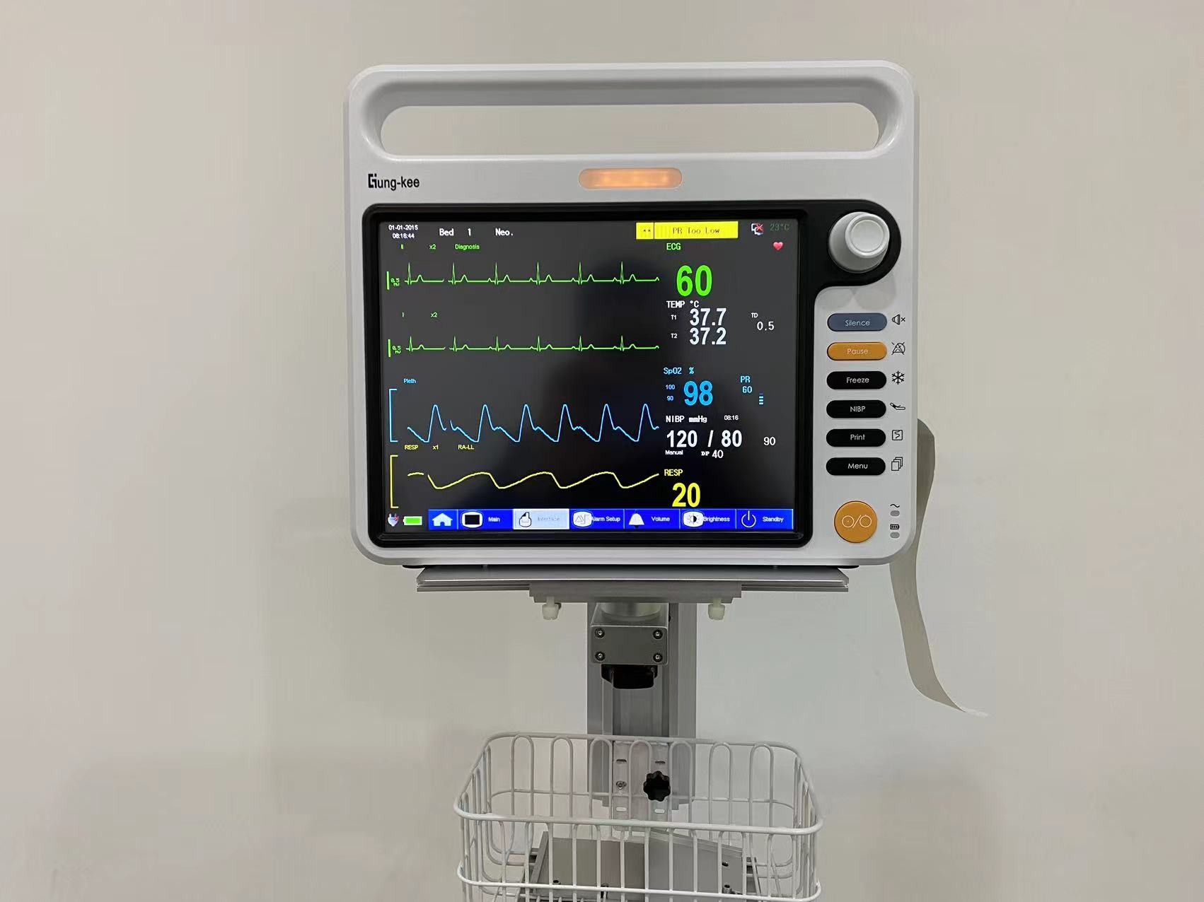 ICU Cardic Monitor Wall Mounting Bracket Fixed on the wall