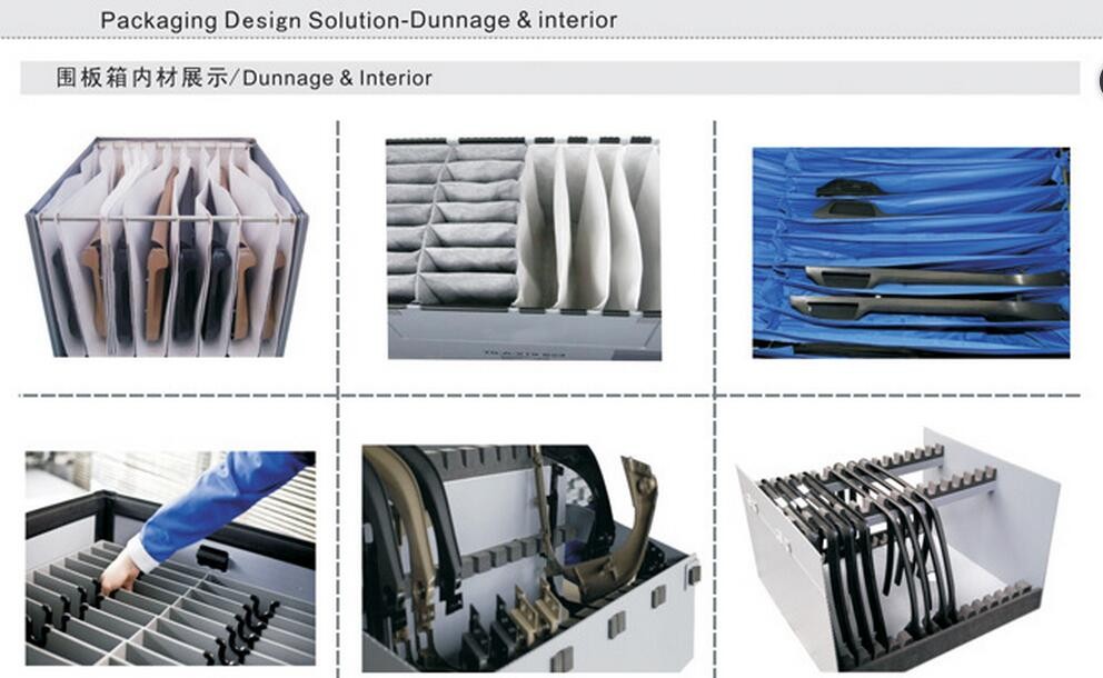 auto pack plastic hopper transport storage pallet box packaging automotive gaylord box with hinged lids