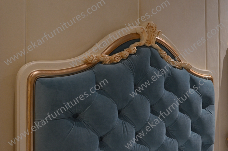 Boys Room Furniture 1.2 m Wooden Fabric Single Bed FB-116
