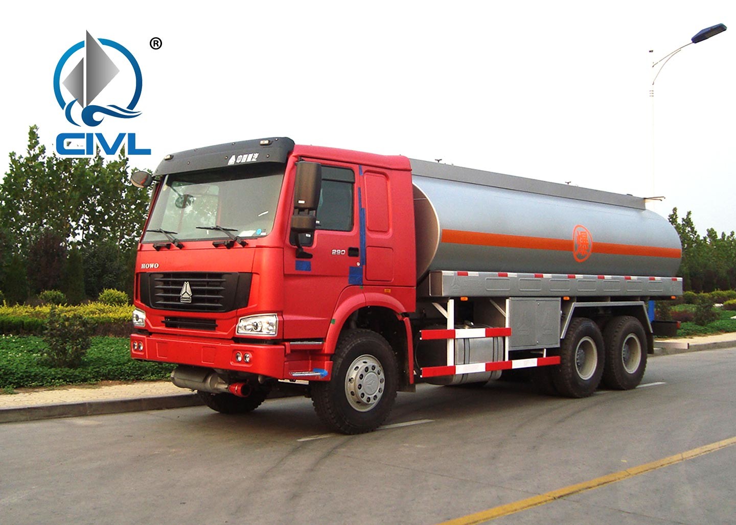 LHD & RHD 20000L Gas Liquid Tanker Truck 336hp Euro 2 HW 76 Cab With Pump