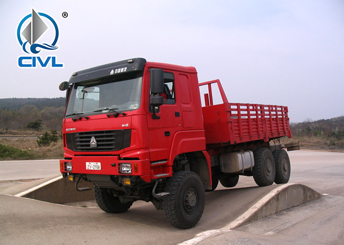 6 X 6 Full Motion Heavy Cargo Trucks With Barrier Bucket And 380HP Engine Strong Axles And Tire euro II/III