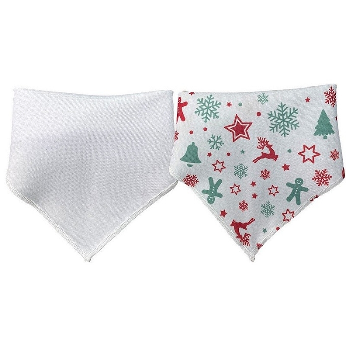 Customizable White Polyester Sublimation Blank Bibs For Babies