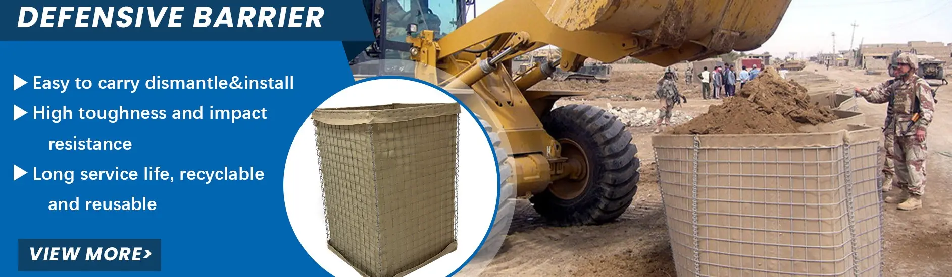 4.0mm-5.0mm Wire Gauge Hot Dipped Galvanized Sand Container for Isolation and Defense