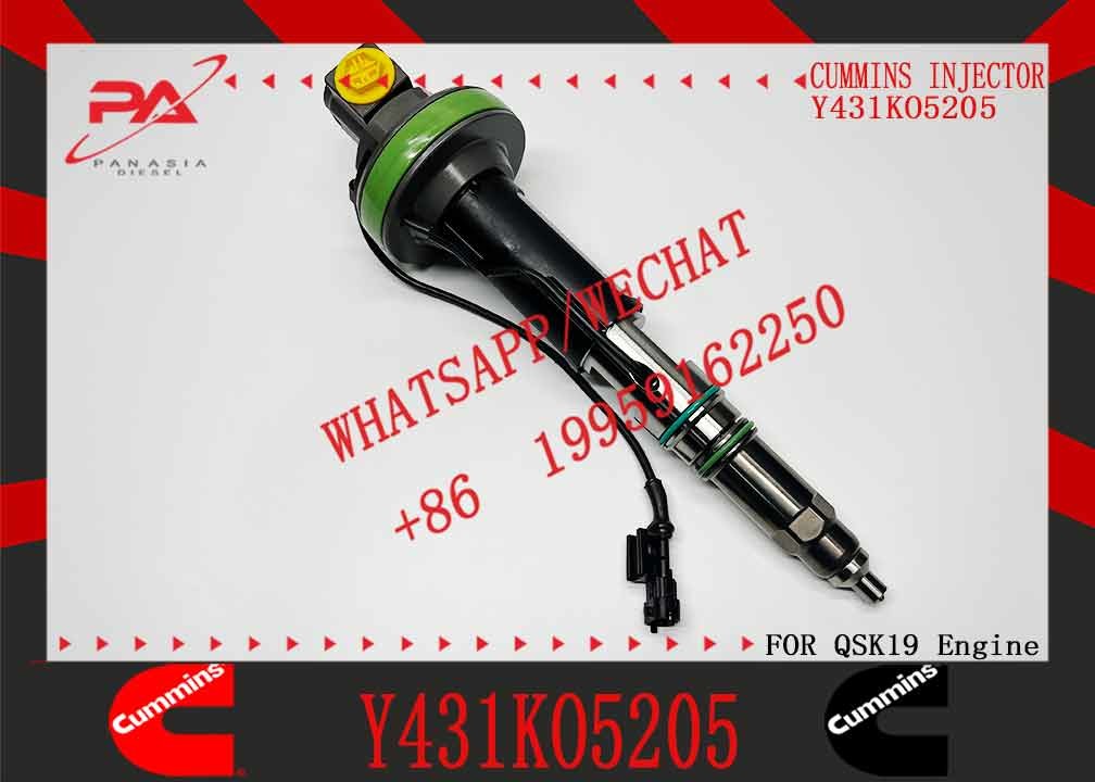 common rail fuel injector 4964170 Y431KO5205 for Cummins QSK19 QSK38 engine