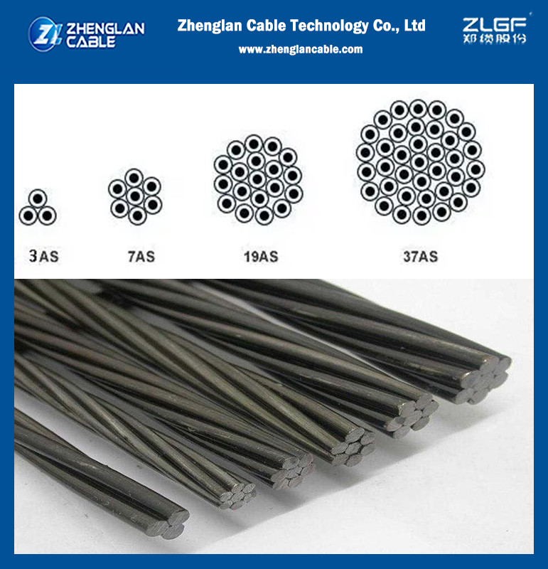 Zinc Surface Galvanised Steel Wire 3/7/19/37 Strands For Structural 1/8" To 5/8" ASTM A 475