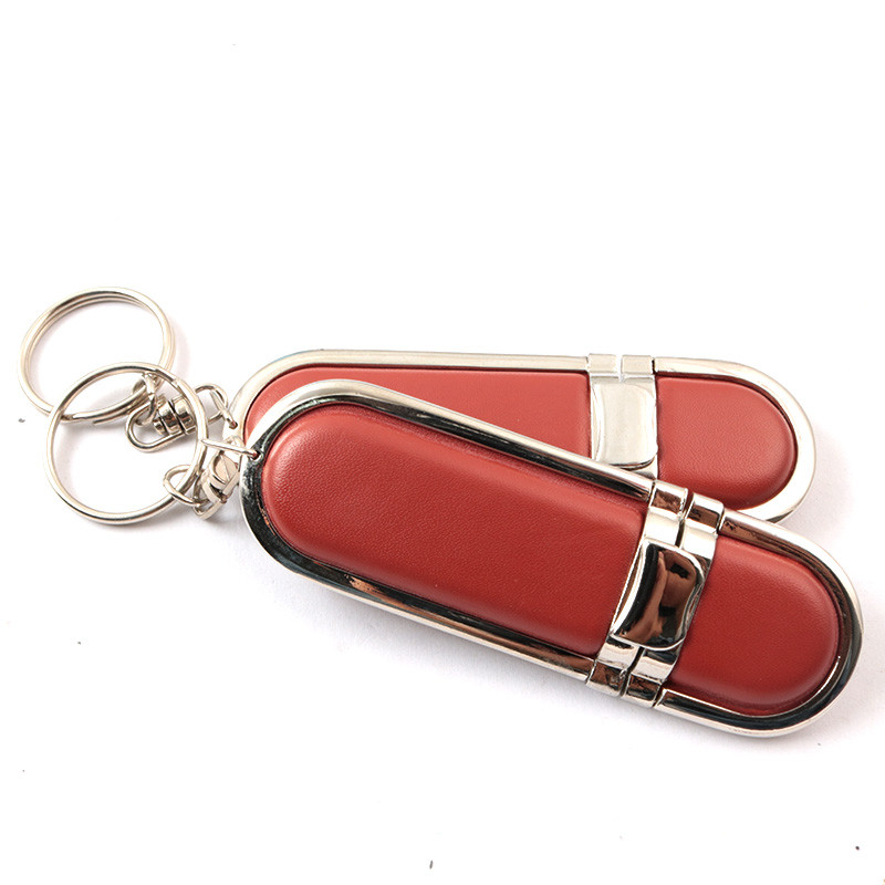 80MB/S 256GB Brown Leather Flash Drive USB 2.0 And USB 3.0 With High Write Speed