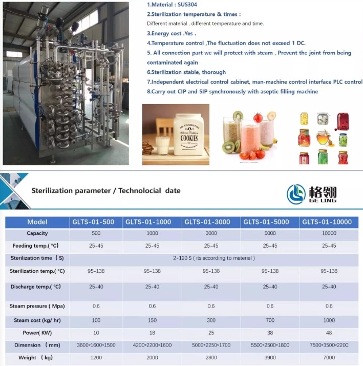 Stainless Steel Industrial Autoclave Machine 500L-50000L/H For Juice Milk Dairy Processing