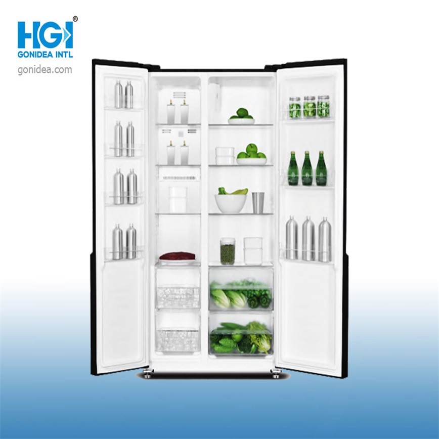 Smooth Touch Frost Free Digital Side By Side Refrigerator Black