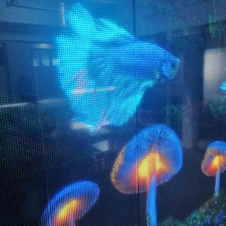 Flexible Transparent Glass LED Screen Wall Indoor Advertising Transparent LED Window Display