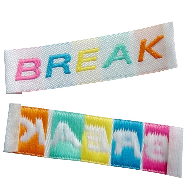 Custom Damask Woven Labels Fashion Woven Garment Tags Fabric Labels With Own Logo