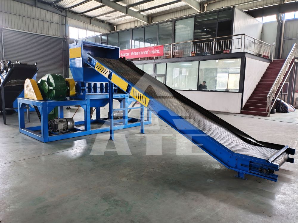 Double Shaft Waste Old Clothes Recycling Fabric Foam Textile Shredder Machine