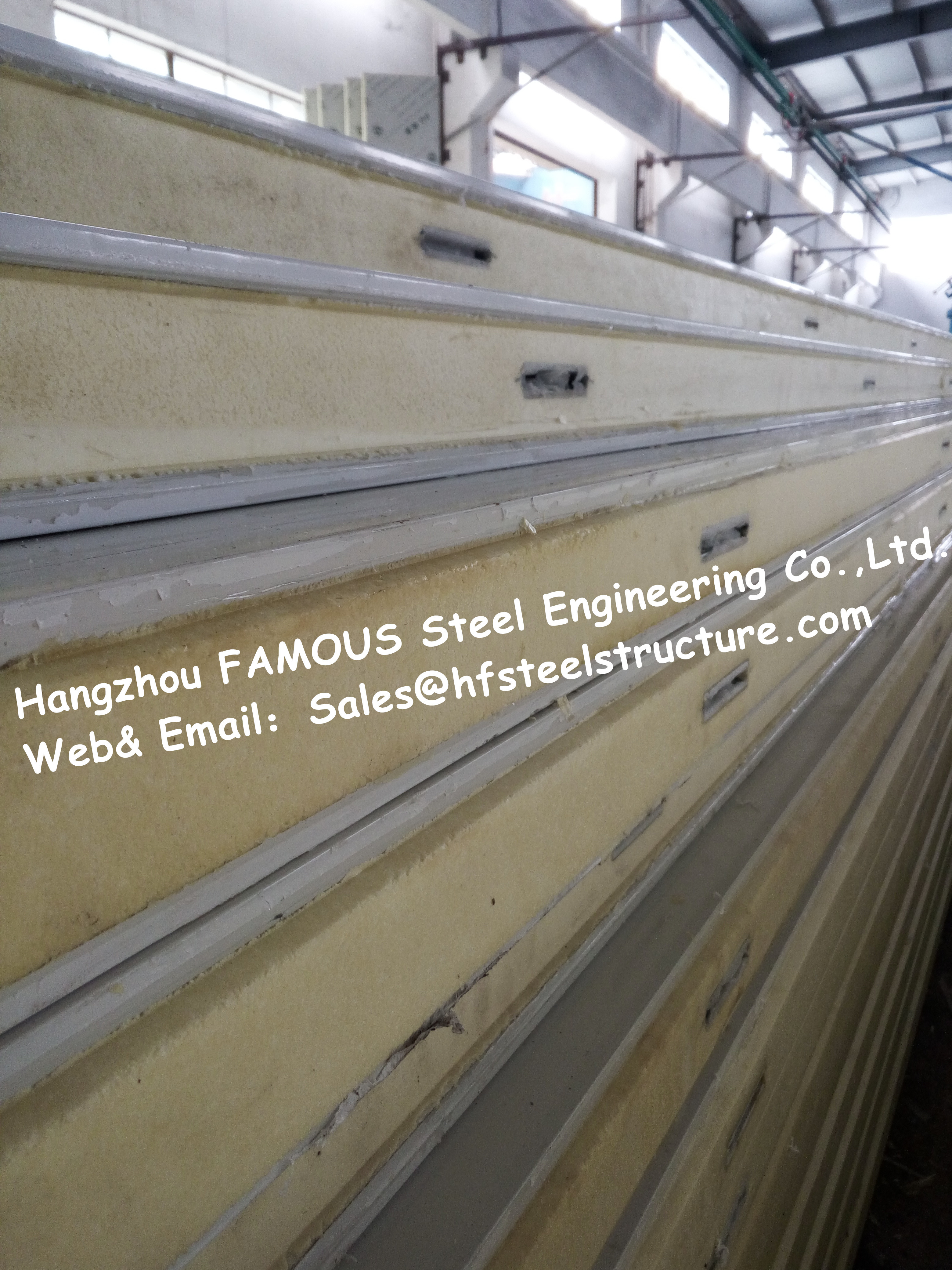 150mm 200mm PU Sandwich Panels / Freezer Room Panel With Camlock Joint