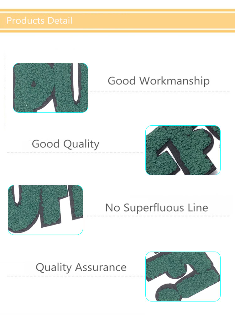 Cute Letter PUFF Embroidered Sports Patches Decorate Sew On Style For Garment Accessories