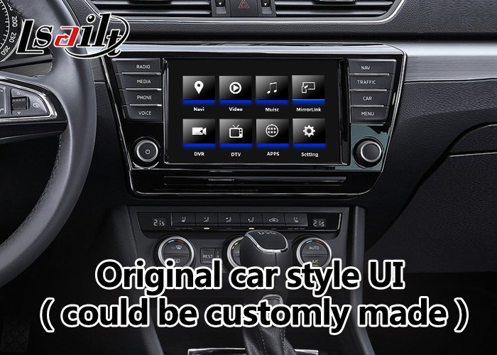 1.2 GHz Quad Android Car Navigation Box 4 / 2 GB Running Memory Skoda Superb