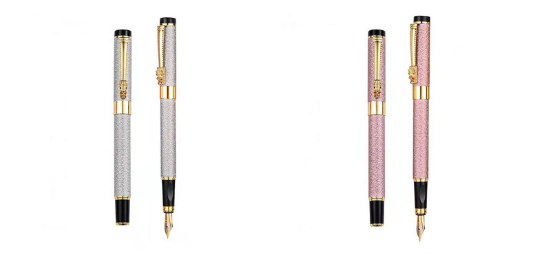 0.036 kg Iridium Ink Metal Frosted Pole Pen for Business Gift and Adult Calligraphy