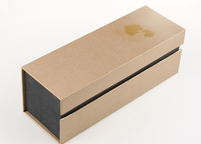 Magnetic Closure Lamination Recycled Paper Packaging Gift Boxes For Glass Wine