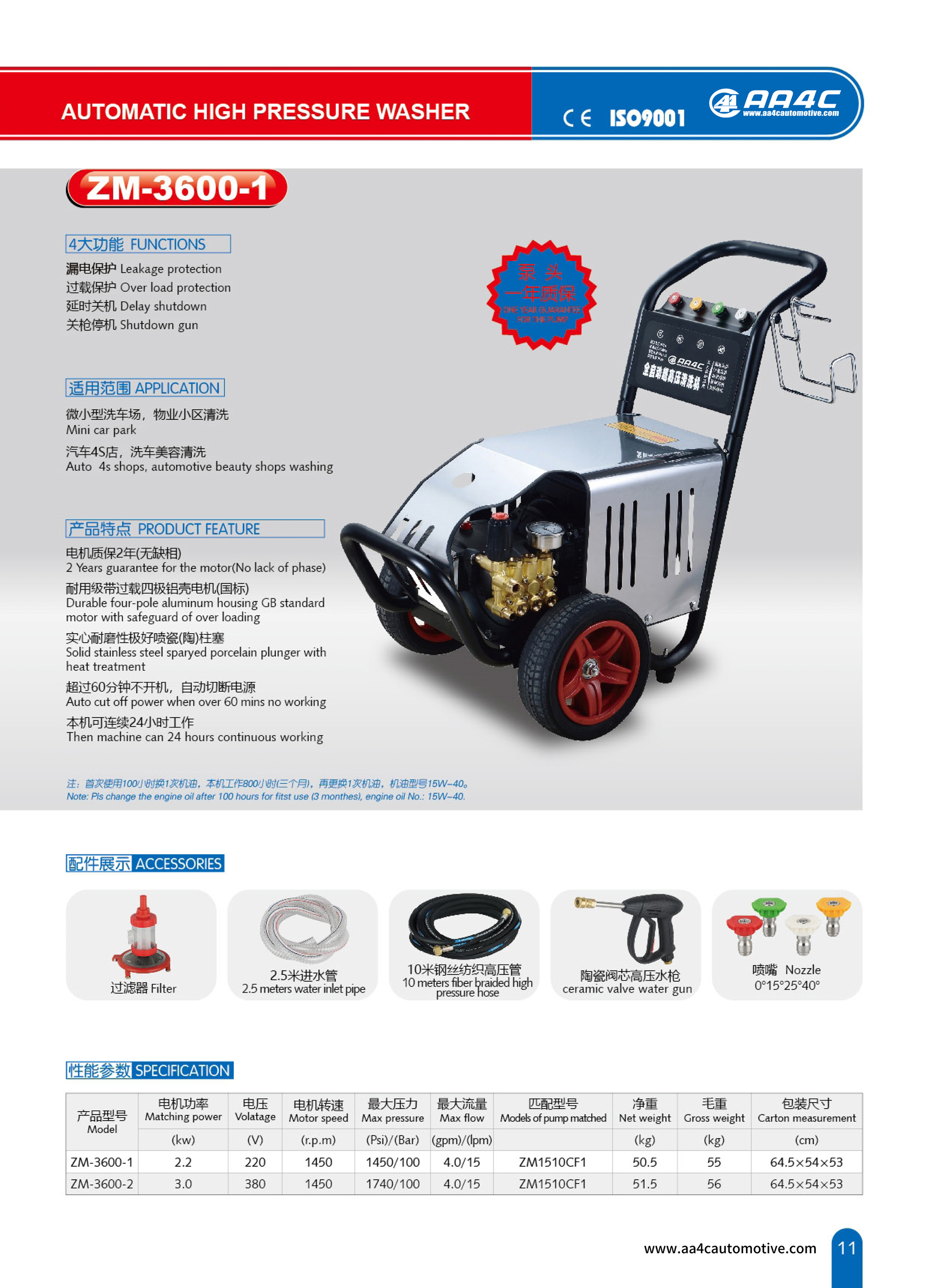 100 Bar 120 Bar High Pressure Water Jet Cleaning Machine For Car Wash
